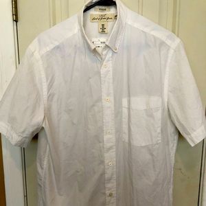 Men white button up shirt.